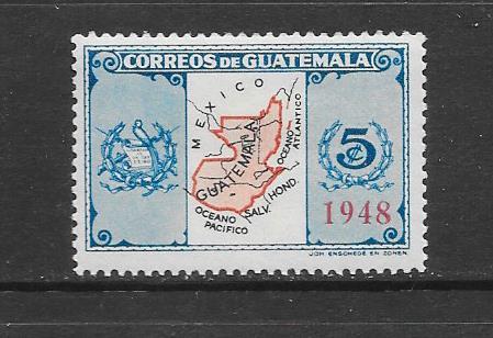 GUATEMALA - #324 MAP (1948)  LH