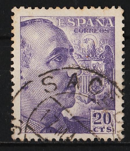 Spain 1949/1953 General Franco $20 (1/13) USED