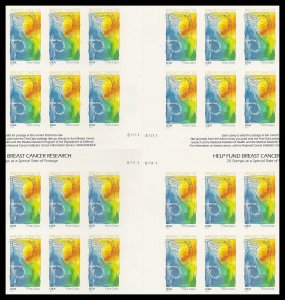 US B5a Breast Cancer imperf NDC cross gutter block 24 MNH 2014