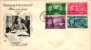 #930-933 Franklin D. Roosevelt FDR COMBO - Artcraft Cachet DH