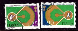 Italy 1110-11 Used 1973 Baseball    (ap5886)