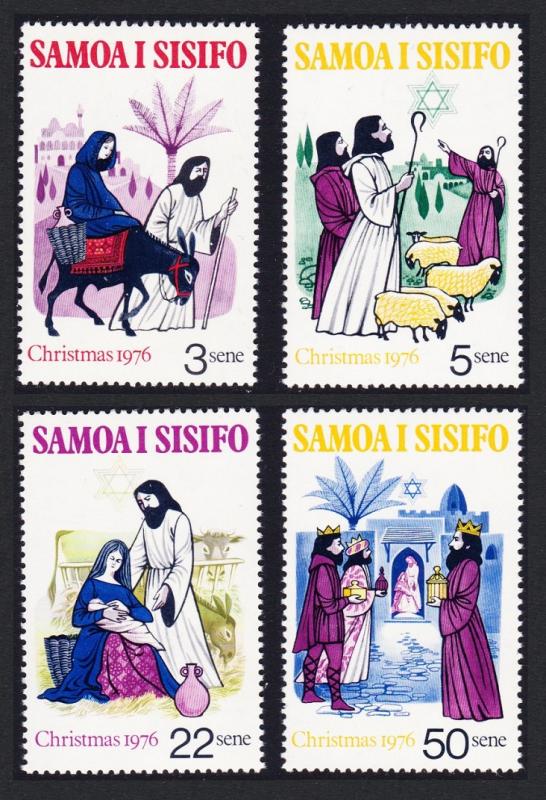 Samoa Christmas 4v issue 1976 SG#474-477 SC#442-445