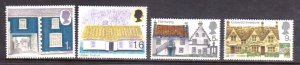 GREAT BRITAIN - 1970 BRITISH RURAL ARCHITECTURE SG#815-818  4V - MINT NH