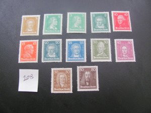 Germany 1926-27 HEAVY HINGE SC 351-362 SET (208)