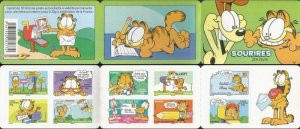 France 2008 Garfield cartoon set of 12 stamps in booklet MNH