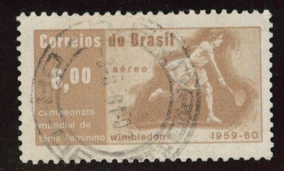 Brazil Scott C103 Used 1960 Wimbledon tennis stamp