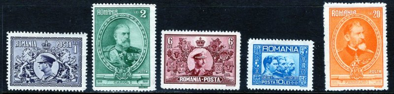 Romania (1931) #384-8 MH