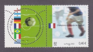 France 2891 MNH 2002 World Cup Soccer Championships Japan & Korea Issue