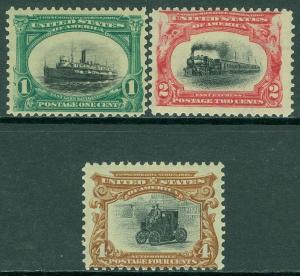 EDW1949SELL : USA 1901 Scott #294-96 Mint Never Hinged PO Fresh Catalog $252.00.