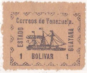 VENEZUELA STATE OF GUYANA SCOTT#5 UNUSED STAMP 1903