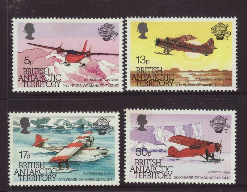 1986 Br Antarctic Terr Manned Flight Set Unmounted Mint SG119/122