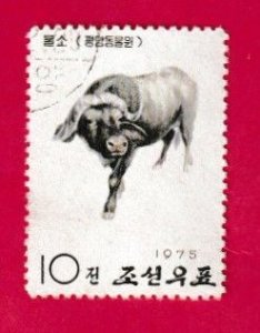 NORTH KOREA SCOTT#1291 1975 AFRICAN BUFFALO - USED