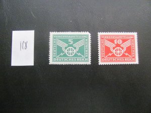 Germany 1925 MNH  SC 345-346 SET  XF 60 EUROS (118)