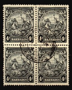 Barbados Used Scott 198 Block of 4