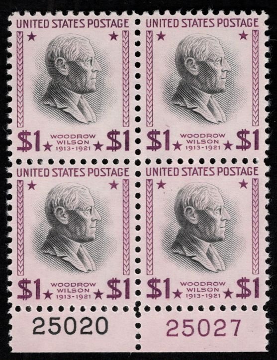 US #832c PLATE BLOCK, VF/XF mint never hinged, flat plate,  super fresh, CHOI...