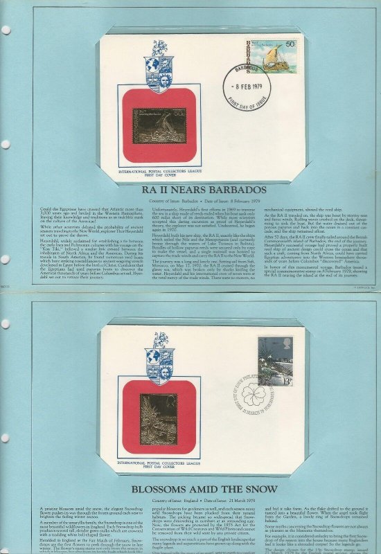 British, Royal International Gold Collection of First Day Covers, 41 Different