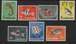 SINGAPORE   53-59 MNH FISH SET 1962