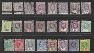 GOLD COAST 1902-1097 KING EDWARD ISSUES SG 33 68 LOT OF 24 STAMPS TO 20 SH