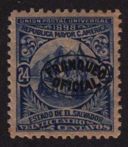 El Salvador O137 Official Usage Postage O/P 1898