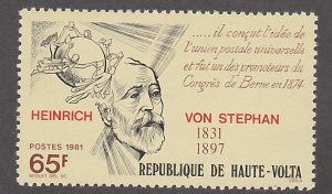 Burkina Faso # 565, Heinrich von  Stephen, UPU Founder, Mint NH, 1/2 Cat.