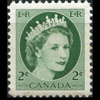 CANADA 1954 - Scott# 338 Queen 2c LH