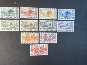 NEW HEBRIDES(BRITISH) # 66-76-MINT/HINGED---COMPLETE SET---1953