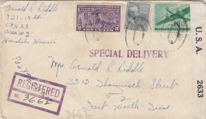 1942, C.P.N.A.B. Area #3, Honolulu, HI to Ft. Worth, TX, See Remark (C3355)