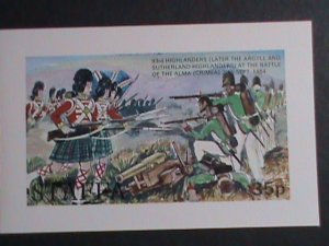 ​STAFFA-SCOTLAND-93RD HIGHLANDERS-  BATTLE OF 1854-IMPERF- MINT S/S-VERY FINE