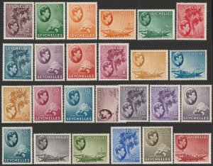 SEYCHELLES 1938 KGVI Pic set 2c-5R. SG 135-149 cat £550.