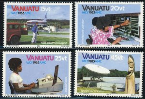 Vanuatu #360-363 WCY World Communication Year Postage Stamps 1983 Mint LH