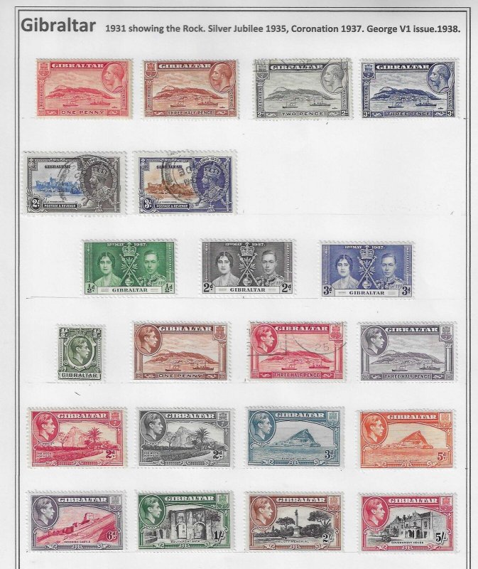 GIBRALTAR Collection QV-QEII of approx. 430 stamps, mainly - 39772