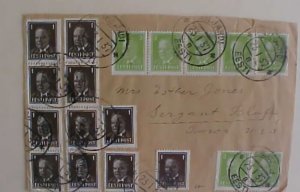 ESTONIA 18 STAMPS ON 1937 FRONT ONLY VILJANOI