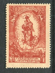 LIECHTENSTEIN; 1920 early Johann II issue fine Mint hinged 80h. value