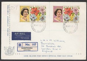 COOK IS 1968 $4 & $6 flowers definitive FDC.................................N155