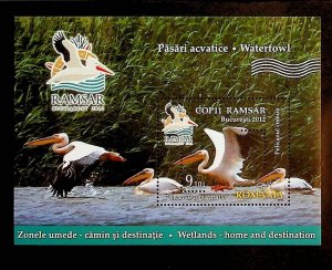 ROMANIA Sc 5372b NH SOUVENIR SHEET OF 2012 - BIRDS