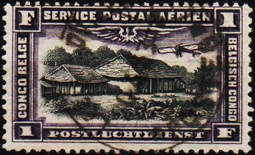 Belgium(Congo).1920 1f S.G.88 Fine Used