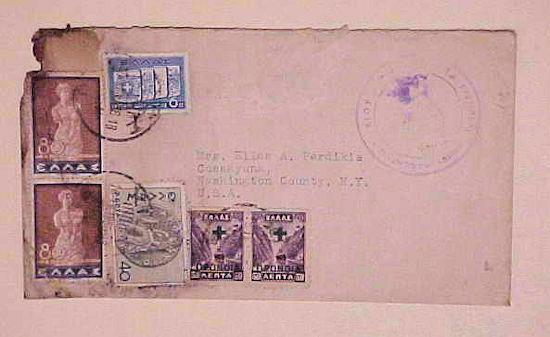 GREECE  COVER 1938 TO USA