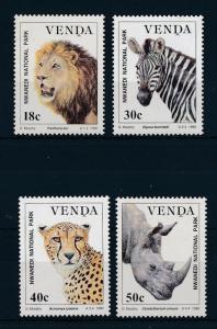 [52534] Venda 1990 Wild animals  Lion Zebra Leopard Rhino MNH