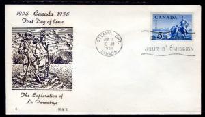 Canada 378 La Verendrye H and E U/A FDC