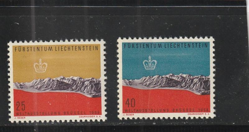 Liechtenstein  Scott#  324-5  MNH