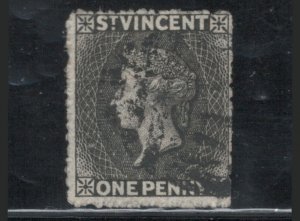 St. Vincent 1871 Queen Victoria 1p Scott # 13 Used