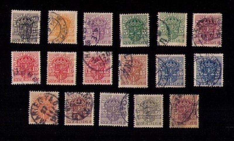 SWEDEN OFFICIALS Sc #O28-58 USED LOT NOT A COMPLETE SETSOME DUPICATES F-VF