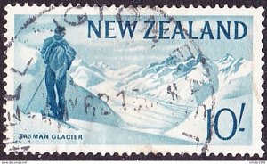 NEW ZEALAND 1966 10/- Shillings Tasman Glacier SG801a Used