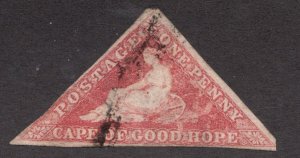 1857 Cape of Good Hope - Sc# 3 - 1p - Used - Cv$325, inv#7