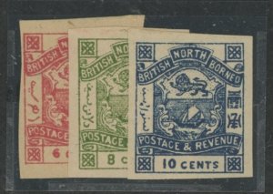 North Borneo #41-43v Unused