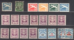 Danzig Used BOB #C39, J40 to 42, O43 and Mint #C42 to 45, J15 to 25, J37 and J39