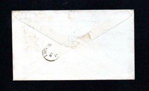 PENNY RED PLATE 173 USED ON COVER WITH 'C&C' (?) PERFIN