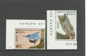 TURKEY :#07 NEW ISSUE /** EUROPA- BIRDS  ** /  SET OF 2   / MNH