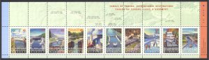 Canada Sc# 1734ai MNH Booklet Pane/10 (1 fold) 1988 45c Canals