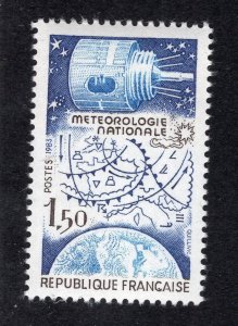 France 1983 1.50fr Weather Forecasting, Scott 1903 MNH, value = 70c